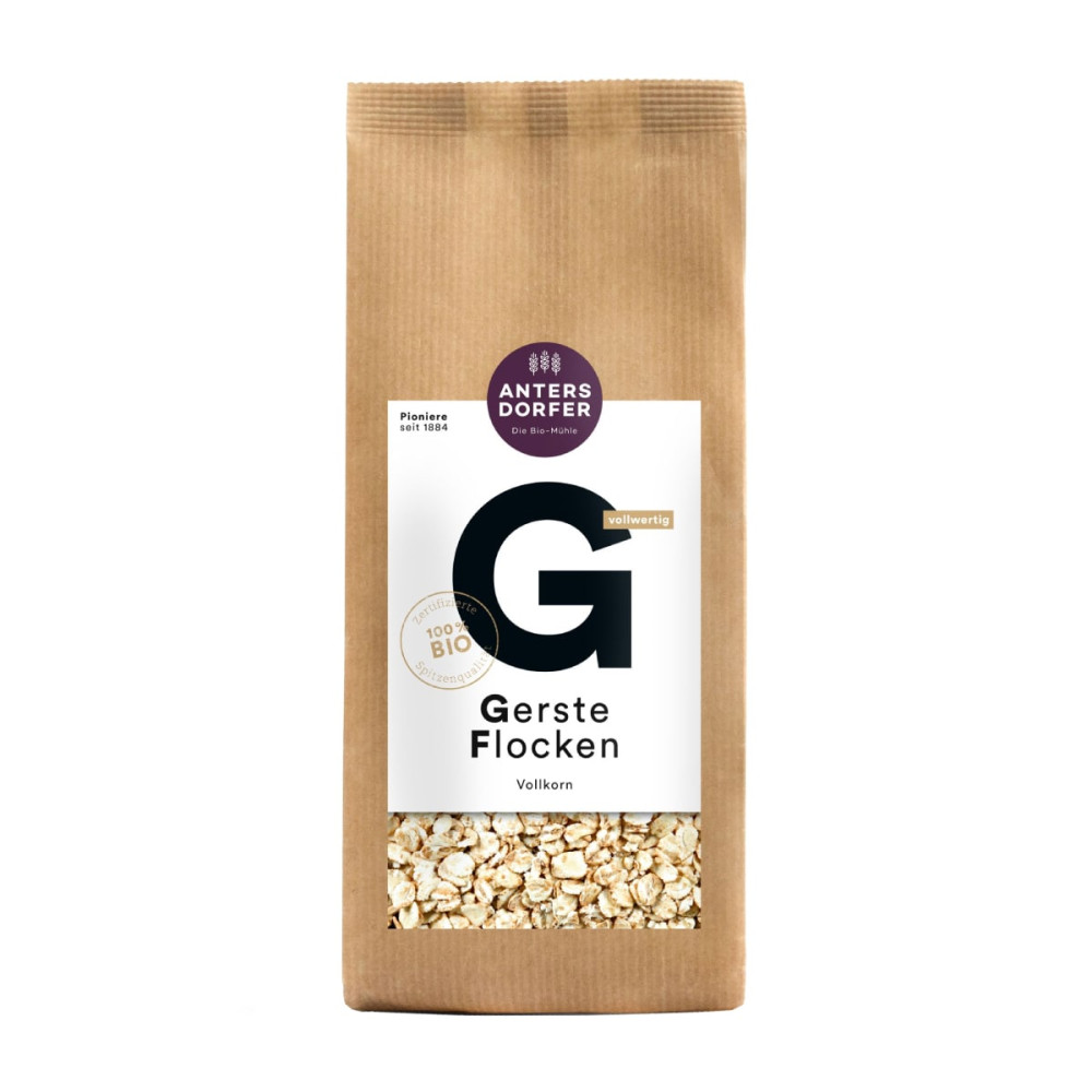 Organic whole grain barley flakes