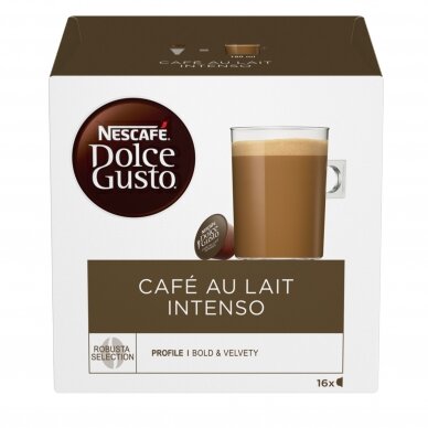 Kavos kapsulės NESCAFE Dolce Gusto, Cafe Au Lait Intenso, 16 vnt, 160 g