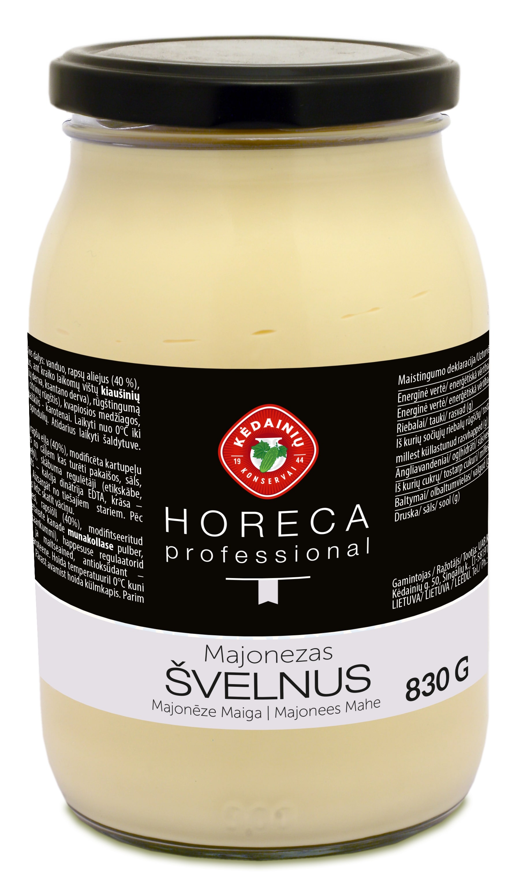 Mayonnaise KĖDAINIŲ horeca professional  mild, 830 g