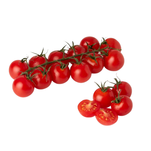 Cherry tomatoes, with a stem, Class II.