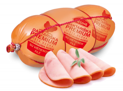 DAKTARIŠKA PREMIUM virta dešra su vištienos filė, 500g