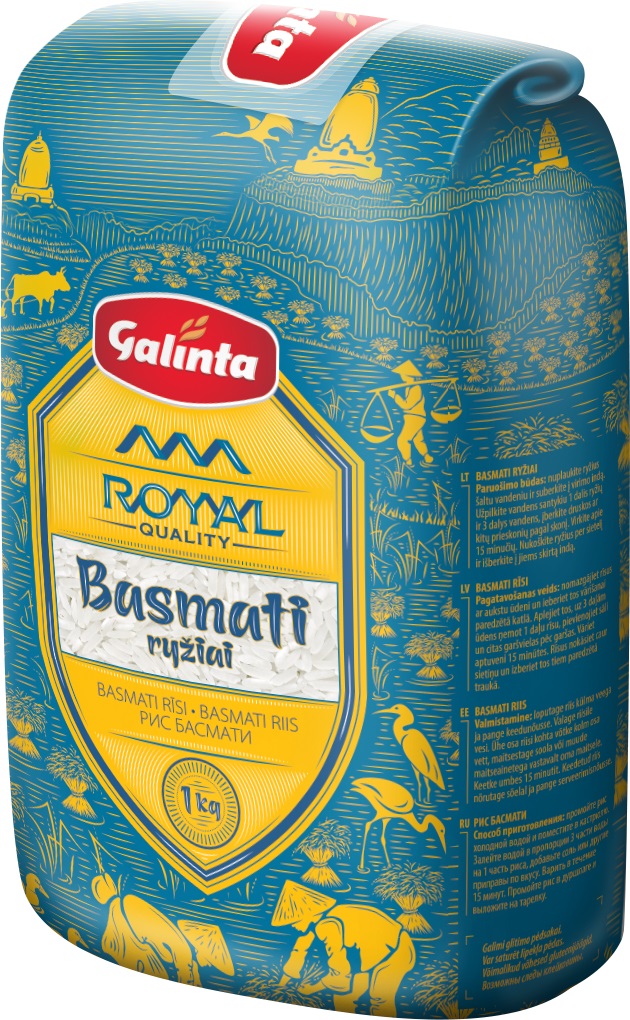 Rice GALINTA, Basmati Royal, long grain, 1 kg