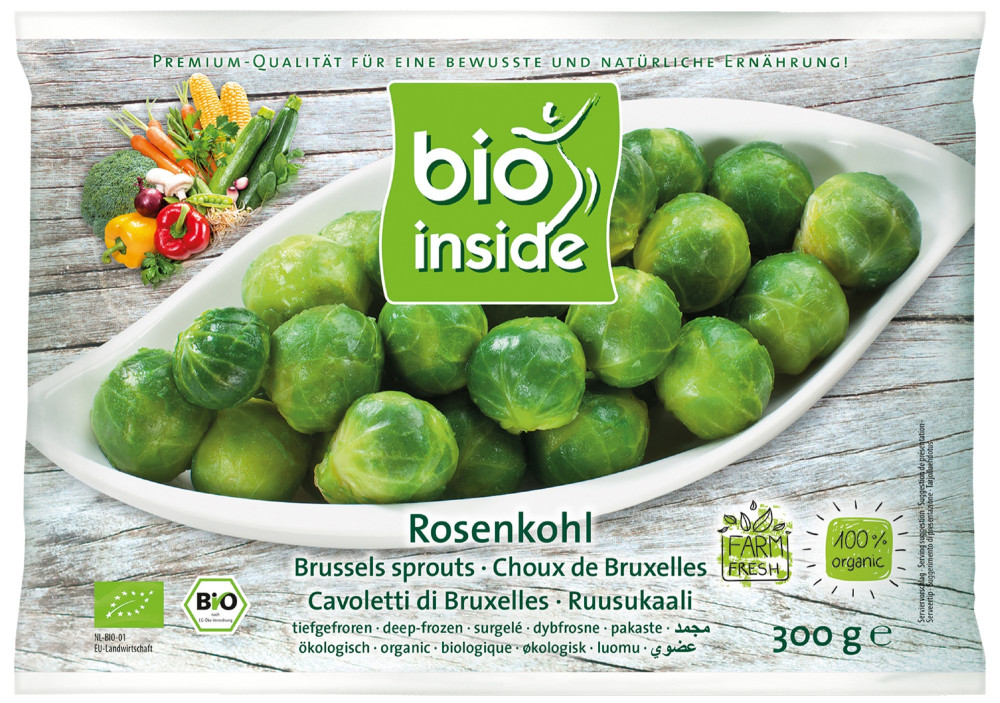 Brussels sprouts, frozen, organic