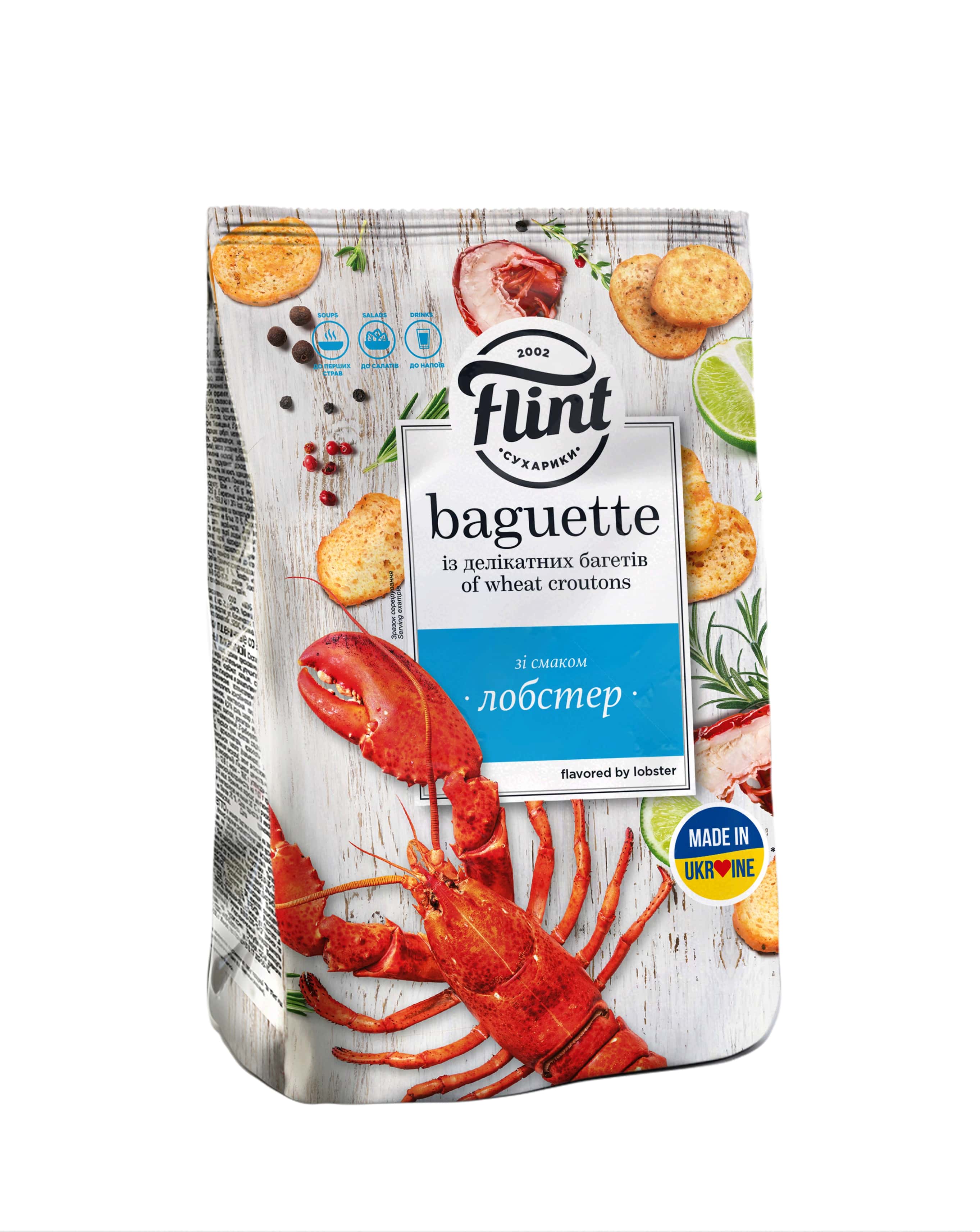Breadcrumbs FLINT, Baguette, lobster flavor, 90 g