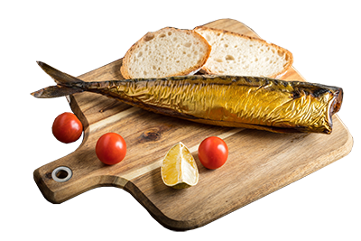 Karštai rūkytos skumbrės be galvų, 1 kg