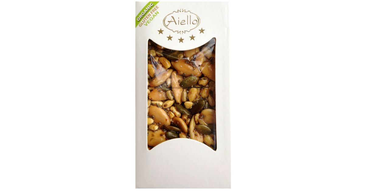 Crispy almond and chia seed treat, organic