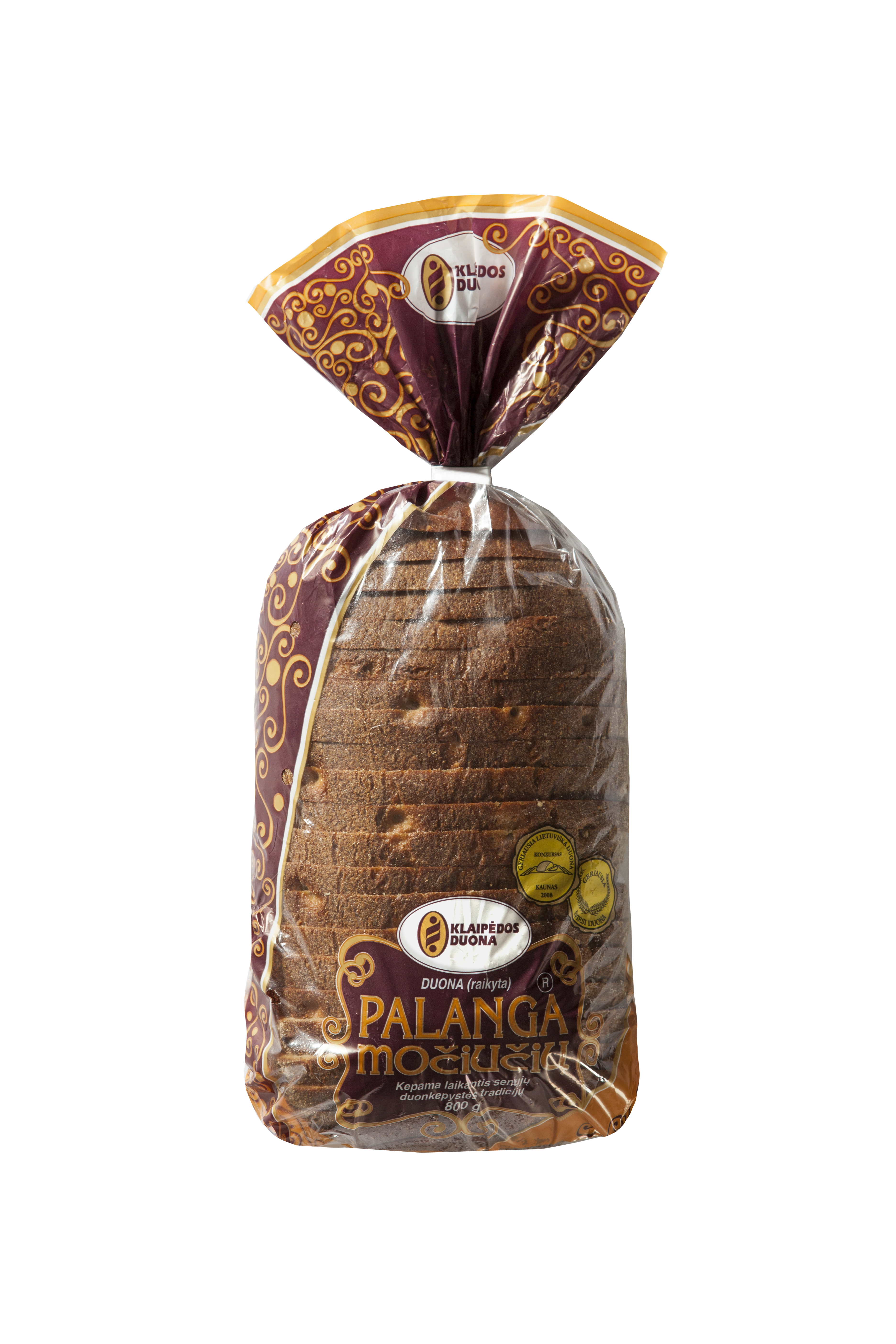 Bread PALANGA MOČIUČIŲ, light rye, sliced, 800 g
