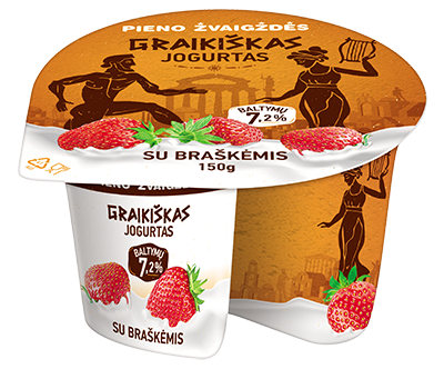 Jogurtas su braškėmis GRAIKIŠKA AMFORA 3.1% 150g
