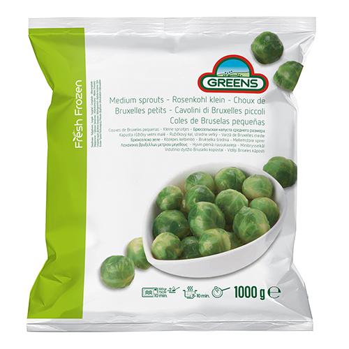 Frozen brussel sprouts GREENS, 25/32, 1 kg