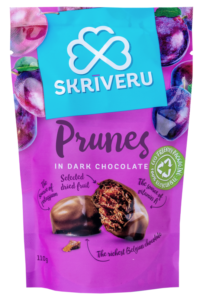Plums in dark chocolate SKRIVERU