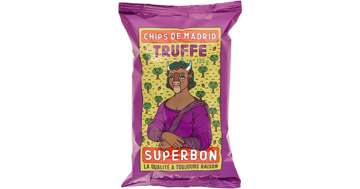 Potato chips with black truffles