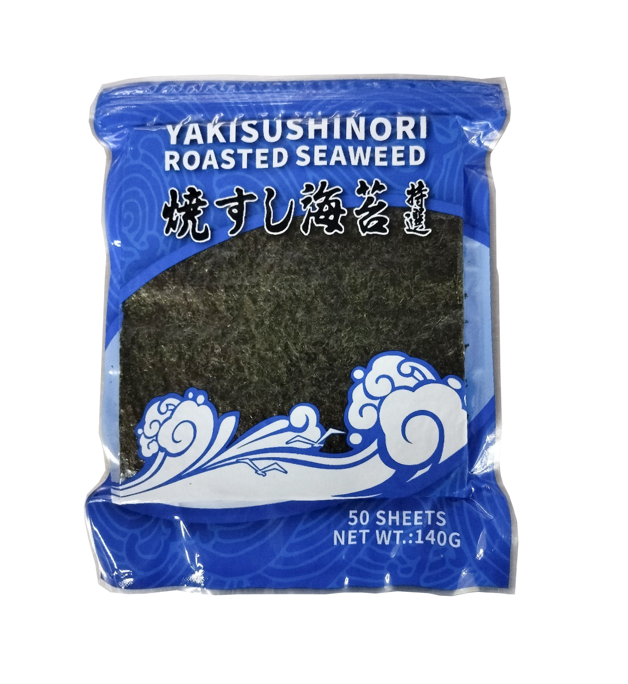 Seaweed SUSHI NORI, Blue, roasted 140 g, 50 vnt