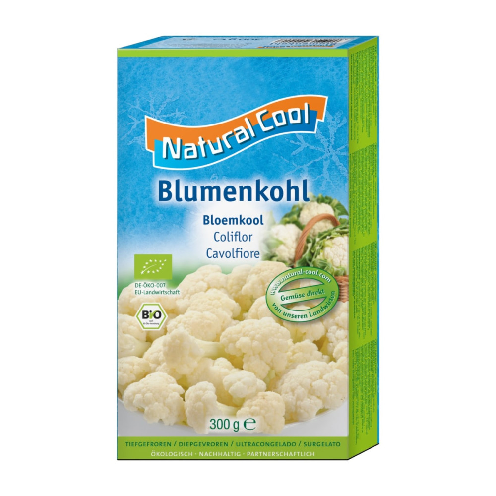 Frozen, organic cauliflower