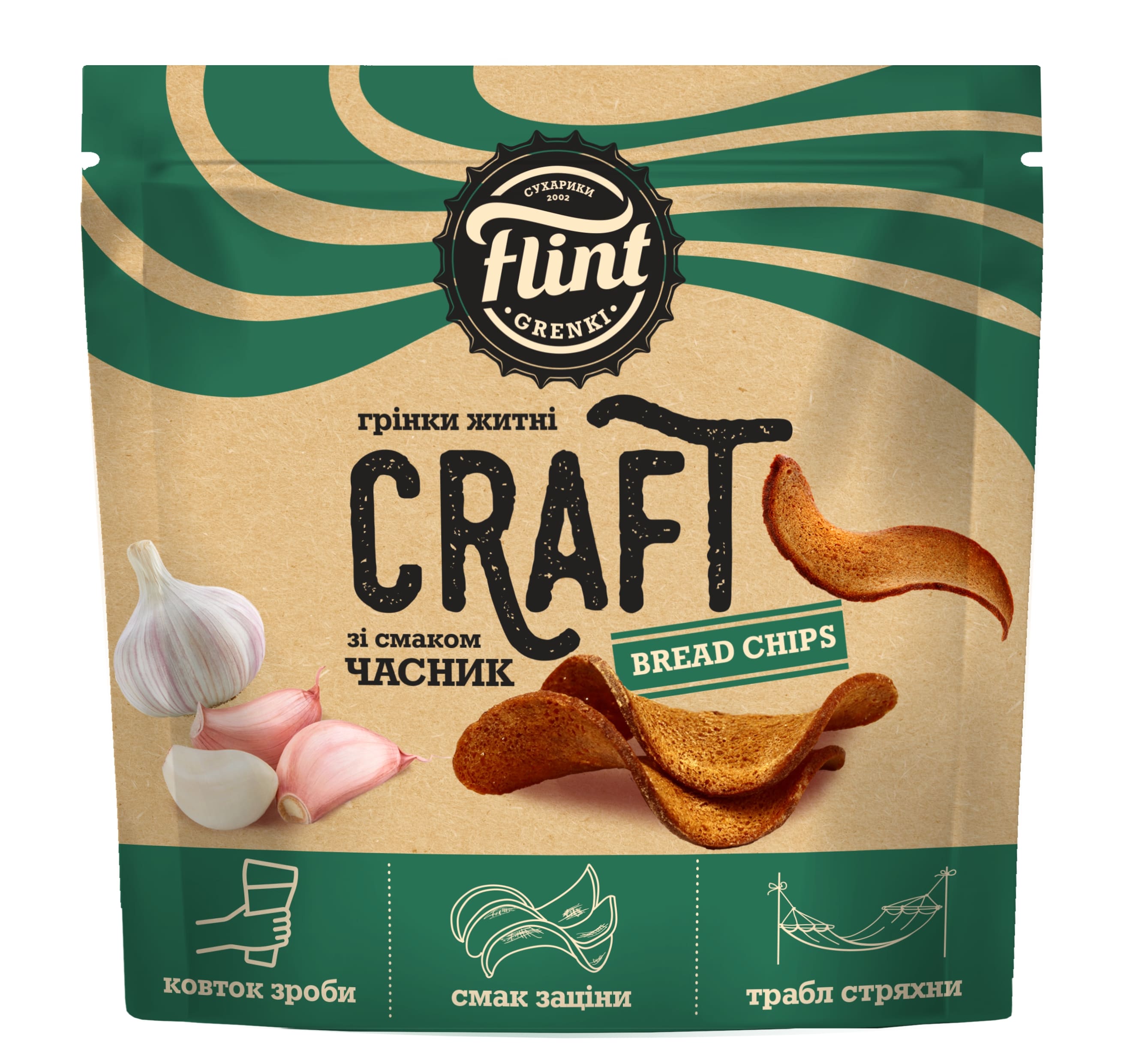 Breadcrumbs FLINT, Craft, garlic flavor, 90 g