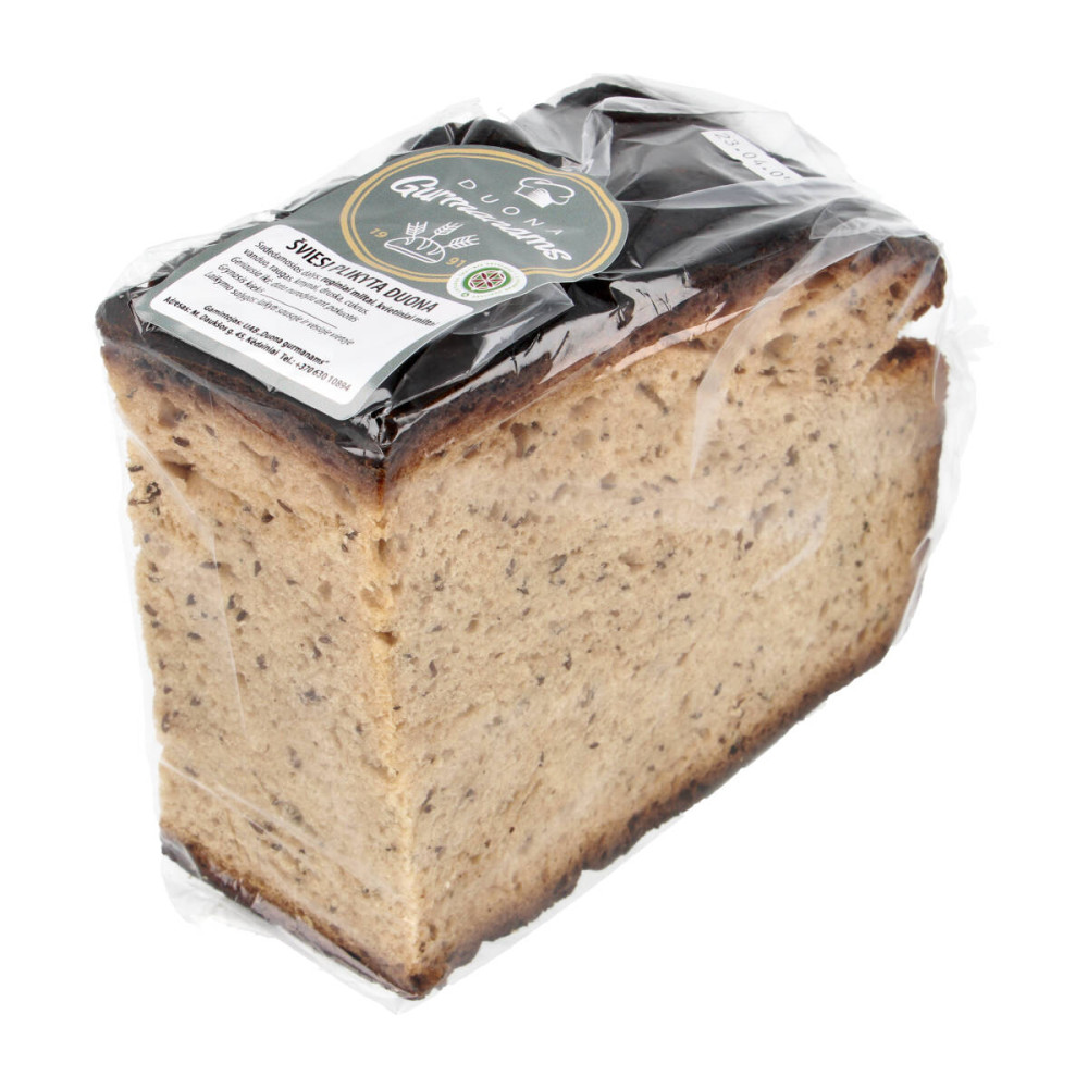 Light boiled bread with caraway seeds