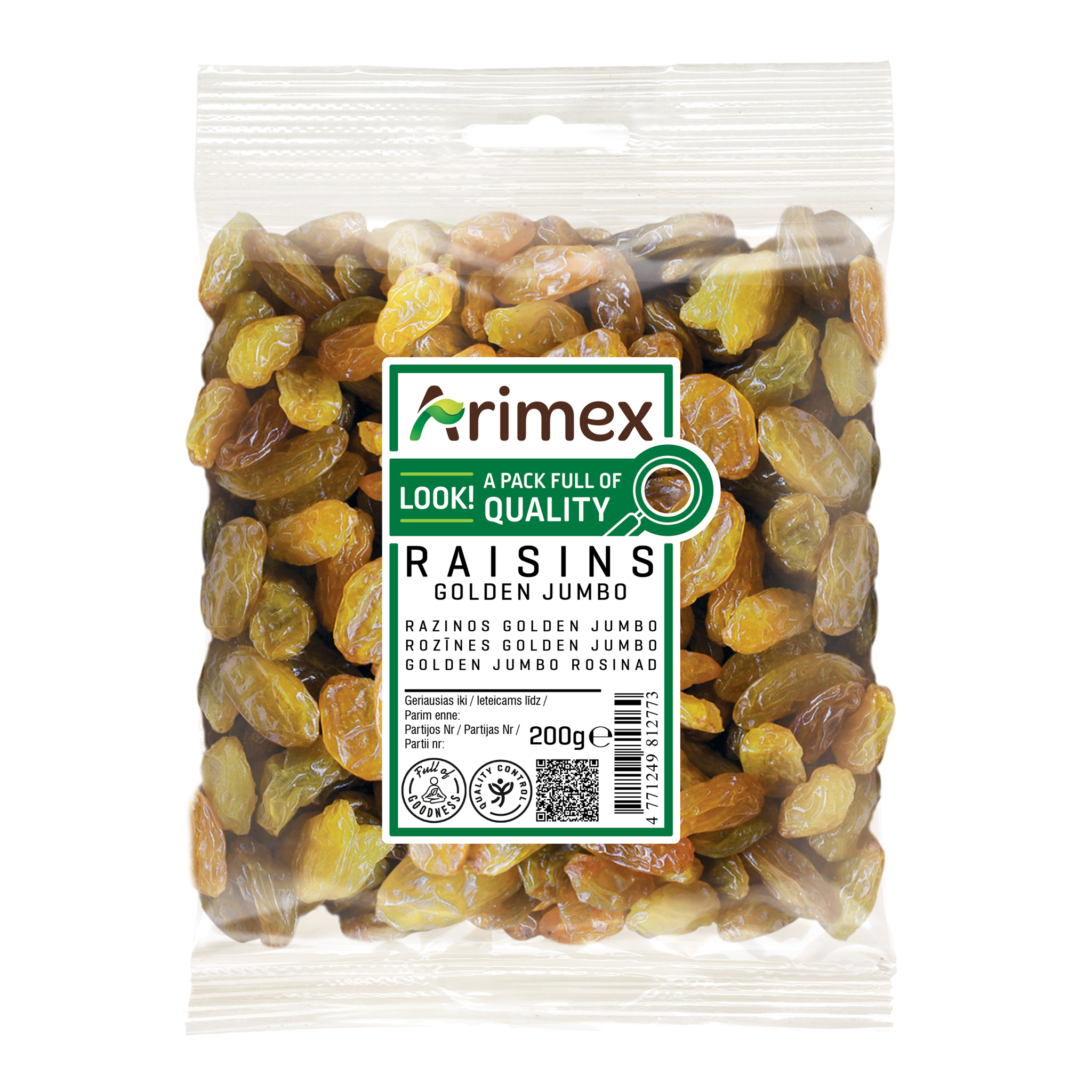 Raisins Golden Jumbo ARIMEX,  200 g