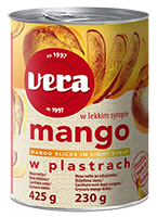 Mango slices in light syrup VERA, 425 g