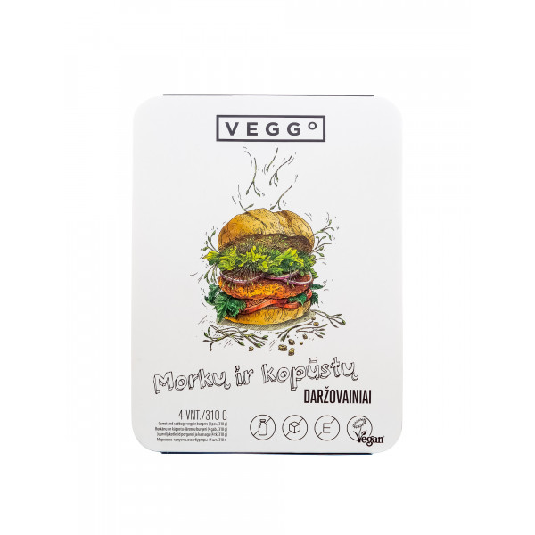 Vegan vegetable patties for burgers VEGGO, 4 pcs., 310g