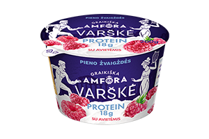 Varškė su avietėmis GRAIKIŠKA AMFORA PROTEIN 0.8%, 200g