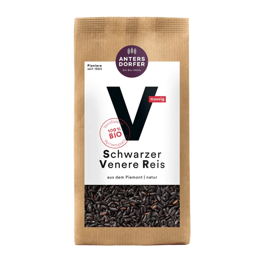 Black rice from Piedmont SCHWARZER VENERE, organic