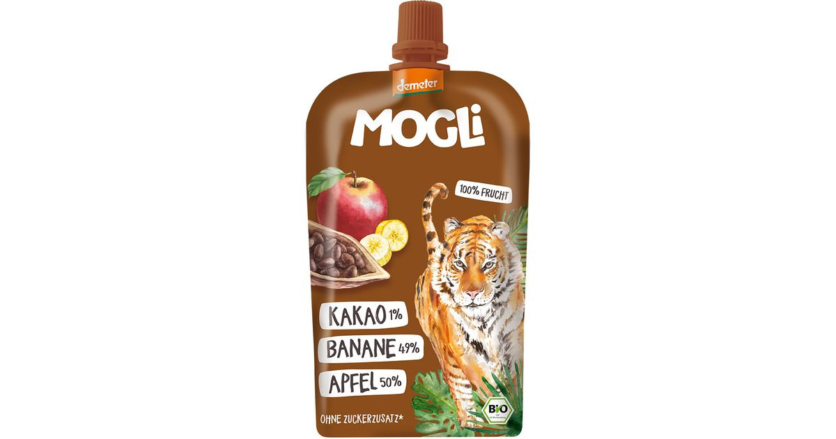 Cocoa, banana, apple puree, biodynamic