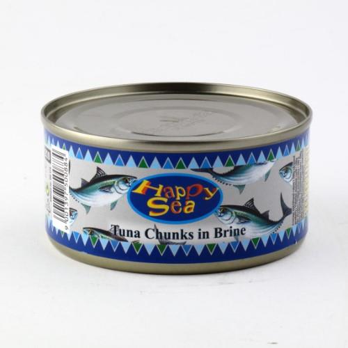Tuna chunks HAPPY SEA,  in brine 185/130 g
