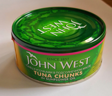Tuna Chunks in Sunflower Oil,  JOHN WEST, 145/95g