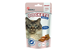 Triušienos pagaliukai katėms AKINU, 40g