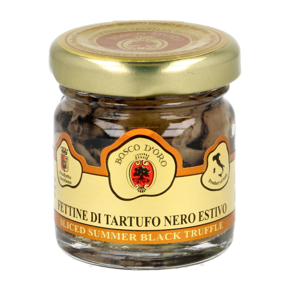 Summer black truffles, sliced