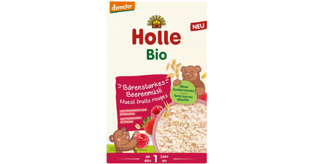 Pilno grūdo javainiai su uogomis, nuo 1 metų amžiaus, biodinaminiai