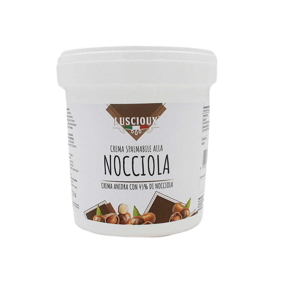 Hazelnut cream LUSCIOUX, 45%, 1 kg