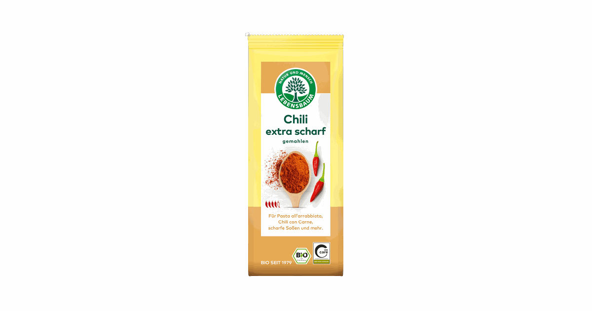 Very spicy chili pepper powder, organic