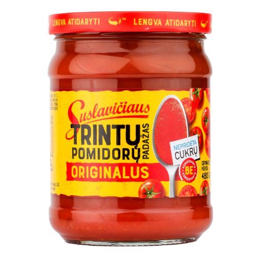 Tomato sauce SUSLAVIČIUS, grated, 480 g
