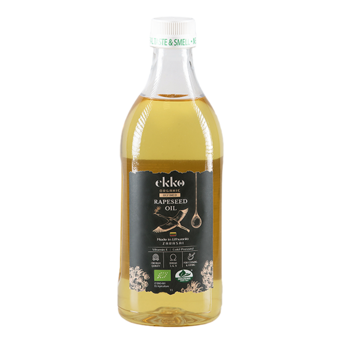 Rapeseed oil organic EKKO, cold pressed, unrefined ,1l, LT-EKO-001