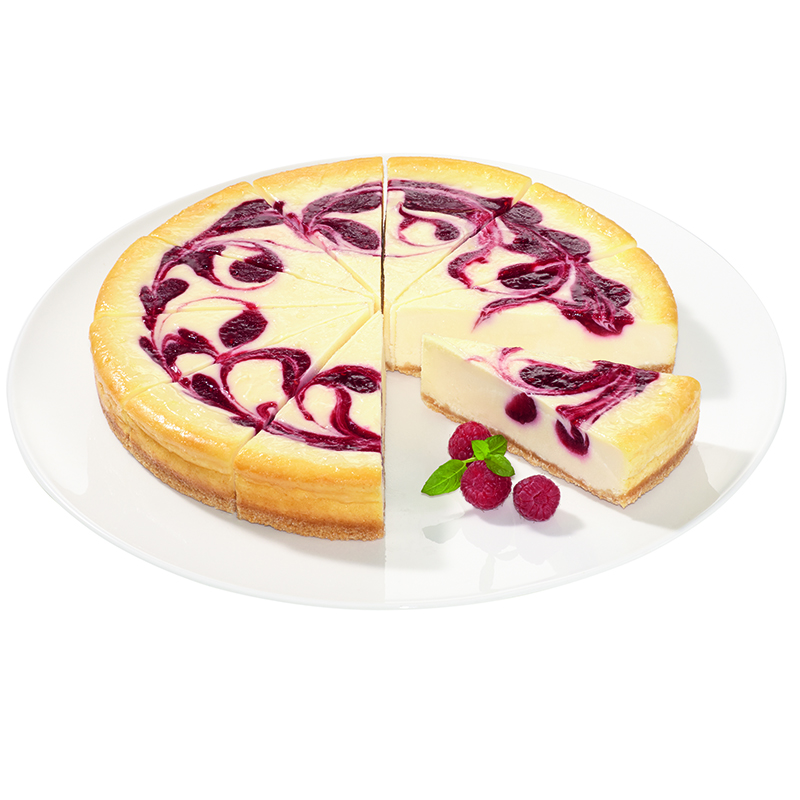 Frozen cheesecake ERLENBACHER, with raspberries (12x120g), 1.45 kg
