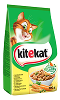 KITEKAT dry cat food with chicken and vegetables, 300g