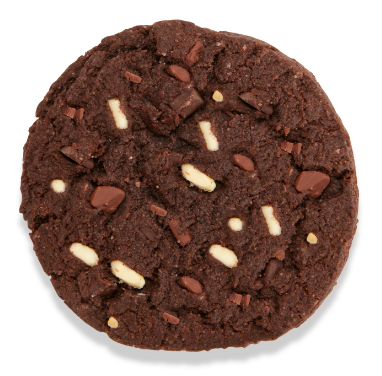 Chocolate cookies with white chocolate pieces, 65 g x 30 pcs