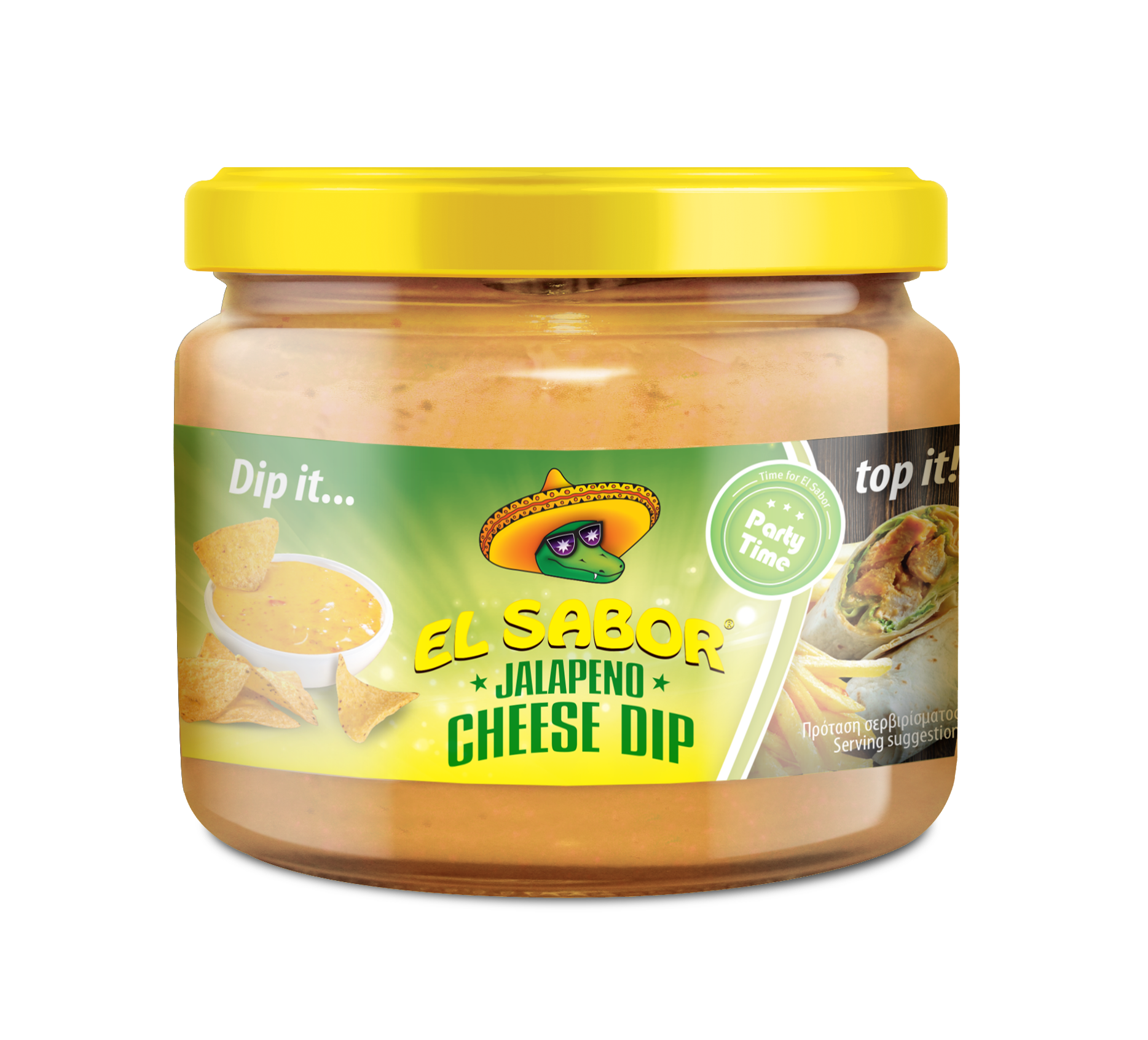 Cheese sauce dip EL SABOR, cheddar flavor, with jalapeno, 300 g