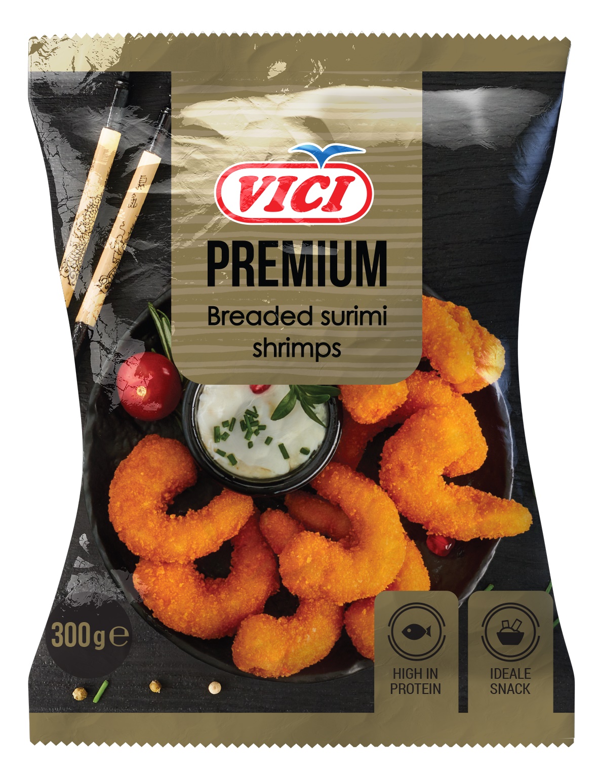 Frozen surimi schrimps in breadcrumbs, 300 g