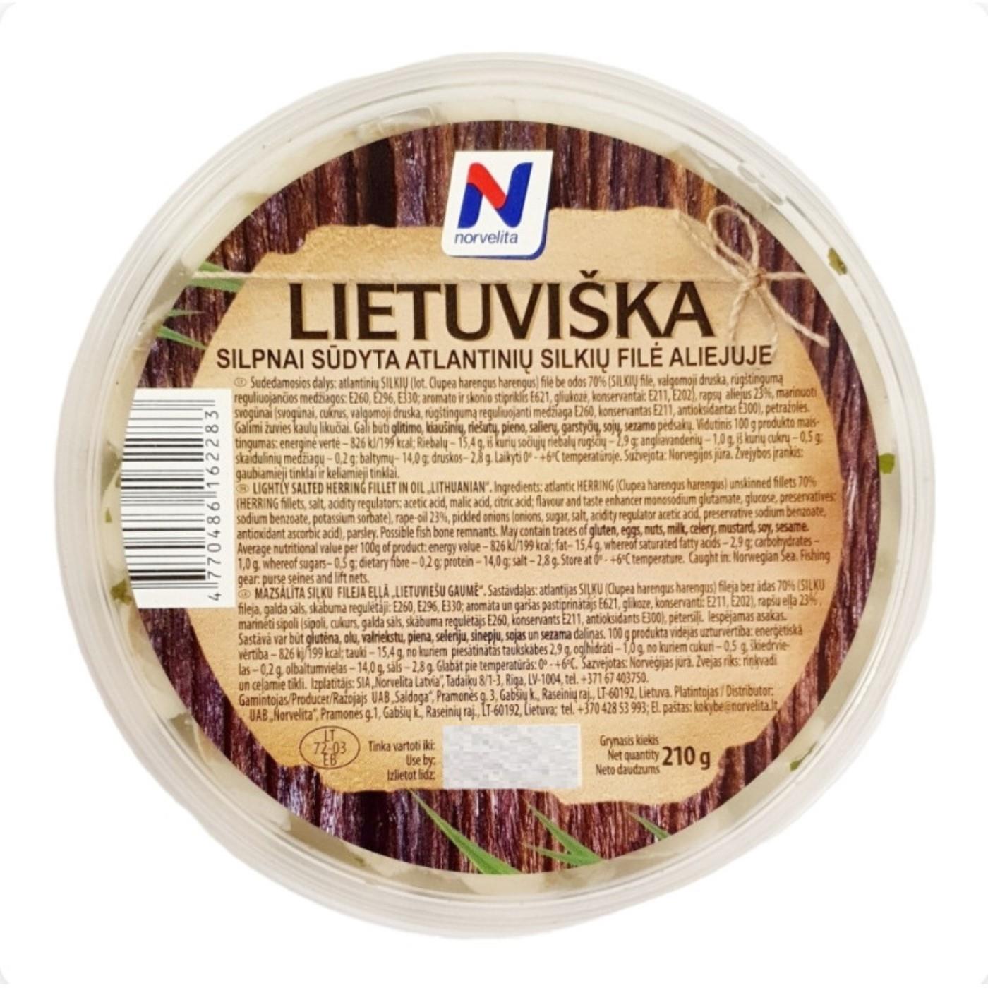 Silkių filė, LIETUVIŠKA, sūdyta, 210 g