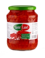 Marinated pepper strips TASTE LAND, 650 g / 290 g
