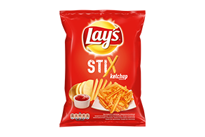 Kečupo skonio bulvių lazdelės LAY'S STIX 3D, 130g
