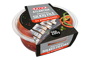 Silkių filė gabaliukai paprikų padaže VIČI 200g