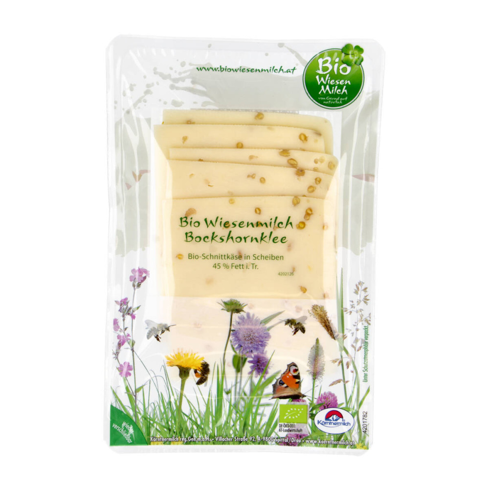 Sūris su ožrage BOCKSHORNKLEE BIO, pjaustytas, ekologiškas