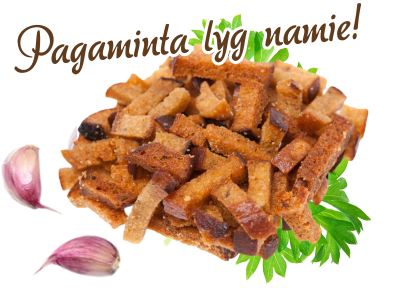 Kepta duona su česnakais, 150 g