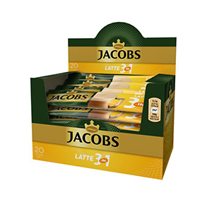 Tirpios kavos gėrimas JACOBS, Latte, 20x12,5g