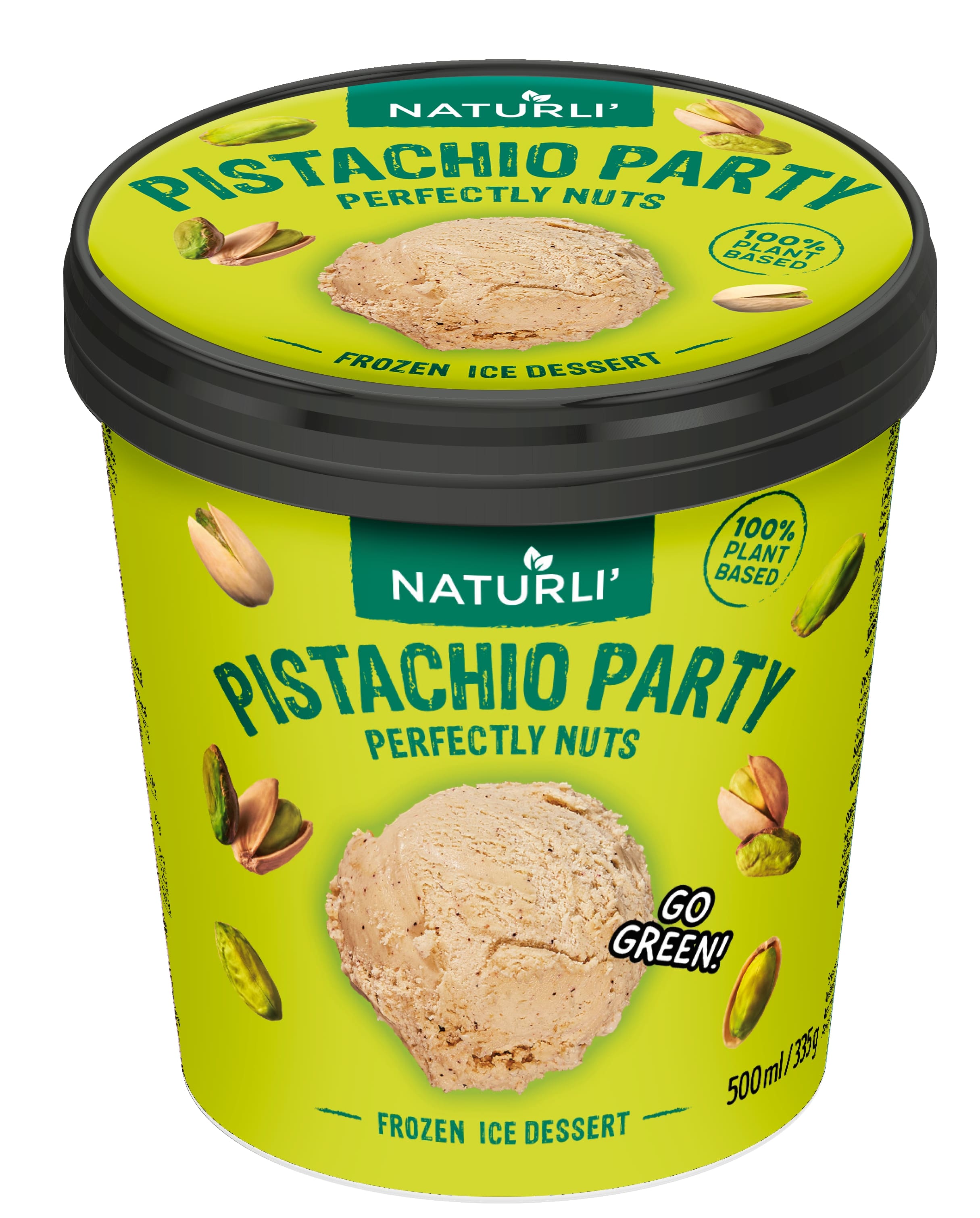 Naturli Oat icecream with pistachio, 500ml/335g