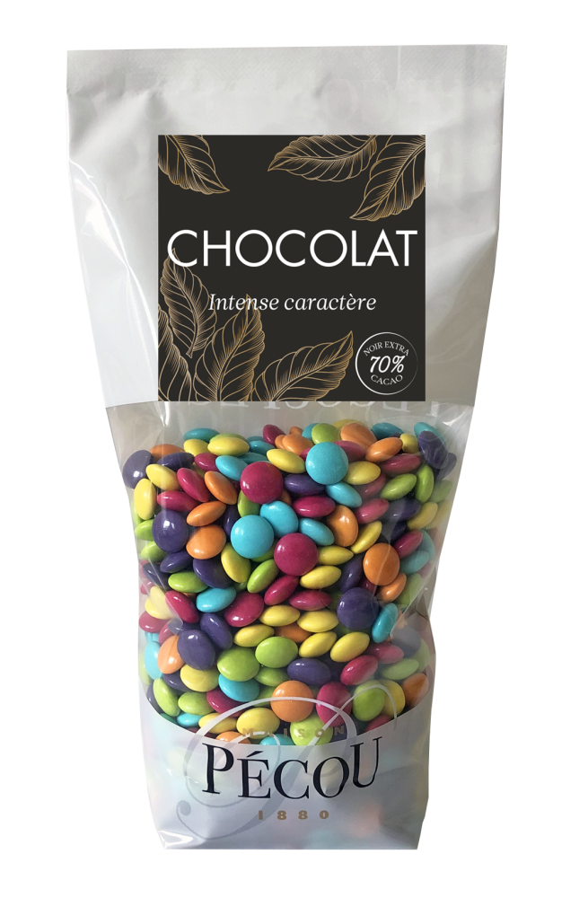 Šokoladiniai draže INTENSE CARACTERE 70%