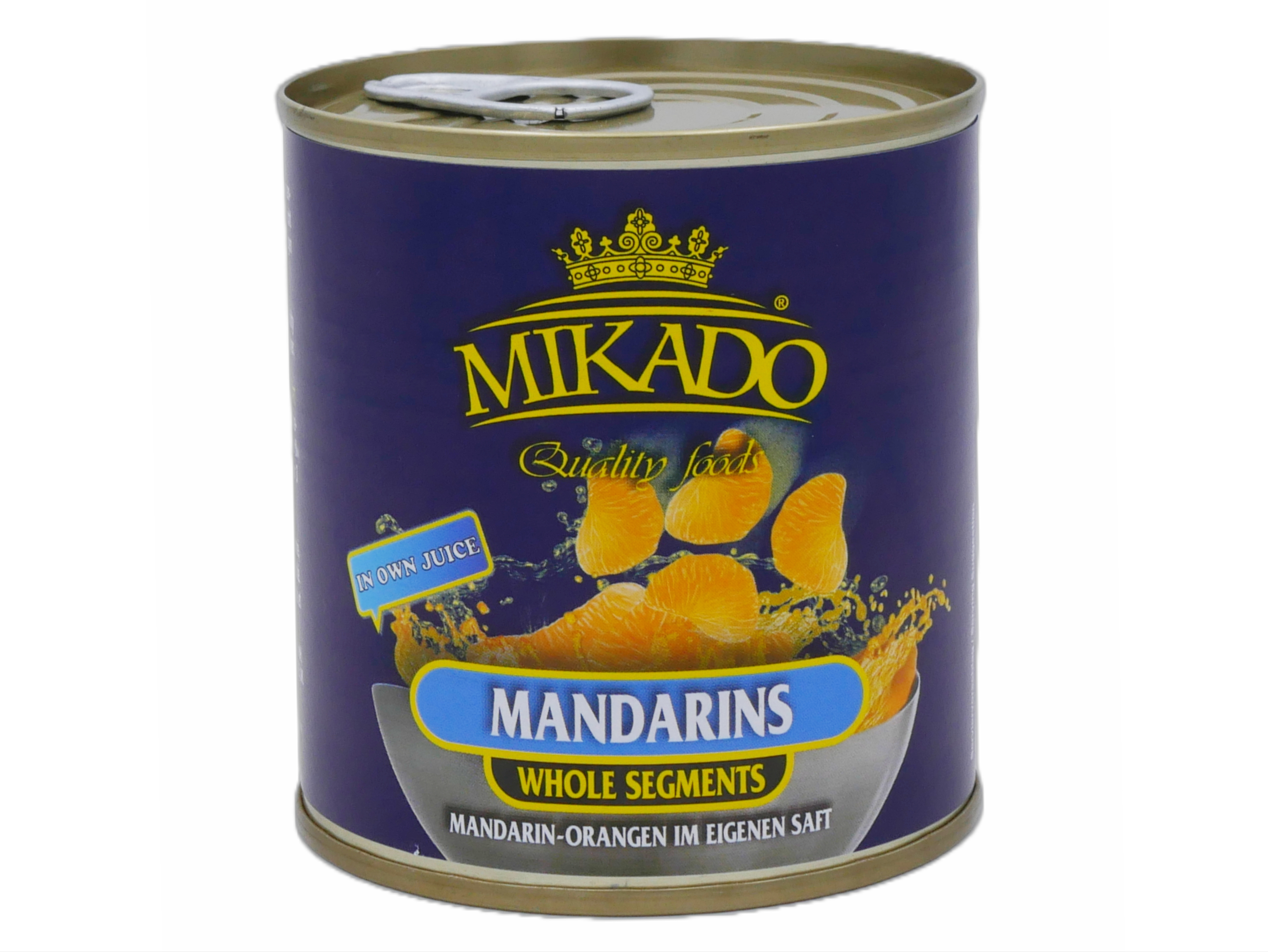 Canned mandarins MIKADO, in own juice, 300 g/ 175 g