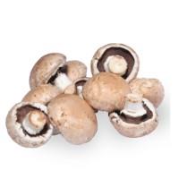 Packed brown champignons, category I, 400 g, JSC
